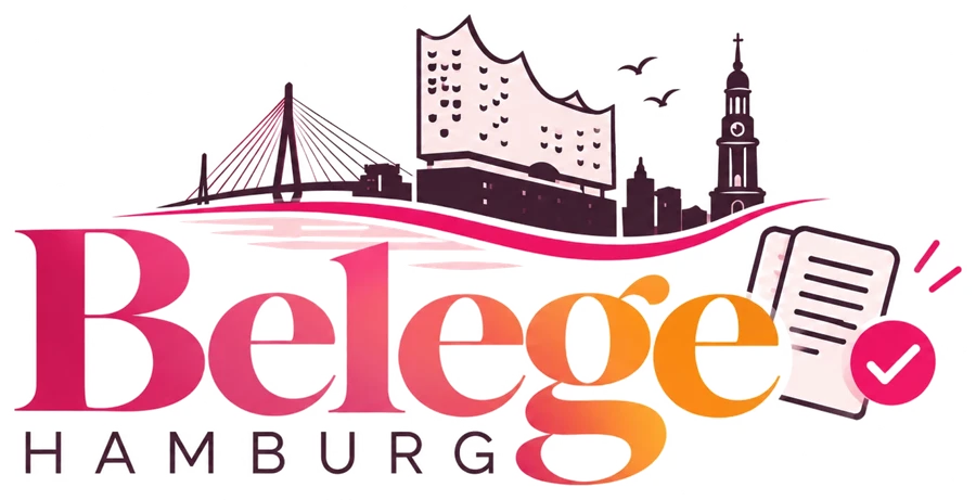 Logo Belege Hamburg mit Hamburger Skyline