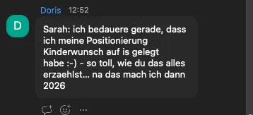 Screenshot: Doris, Training