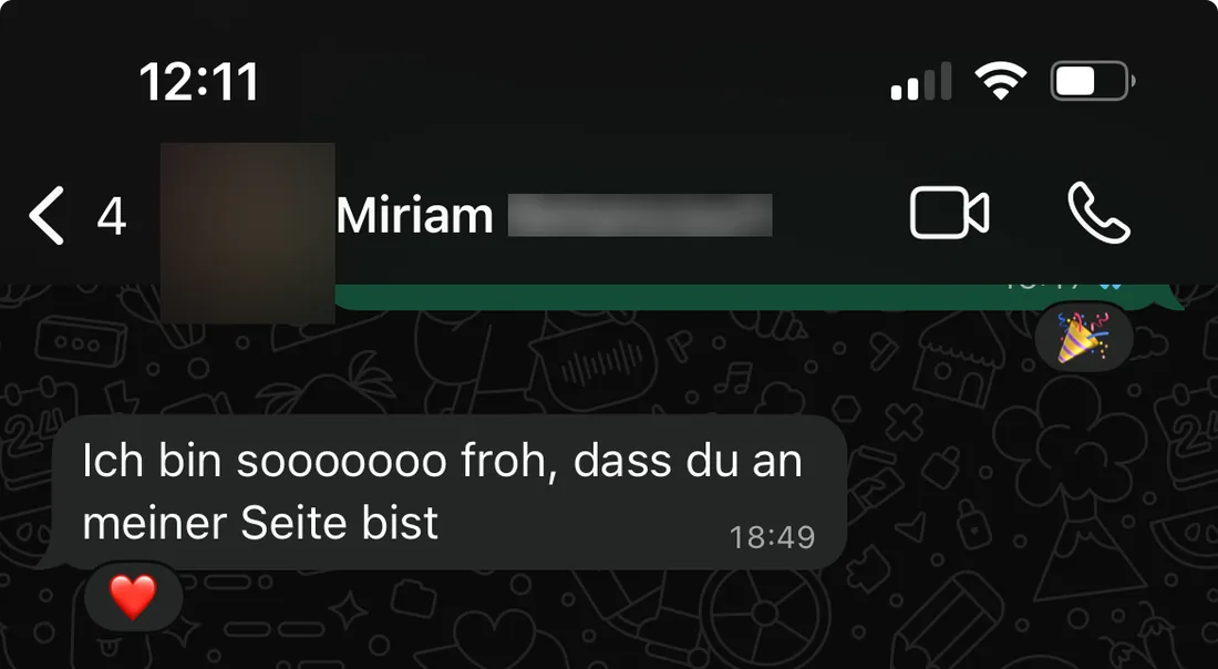 Screenshot: Miriam, WhatsApp